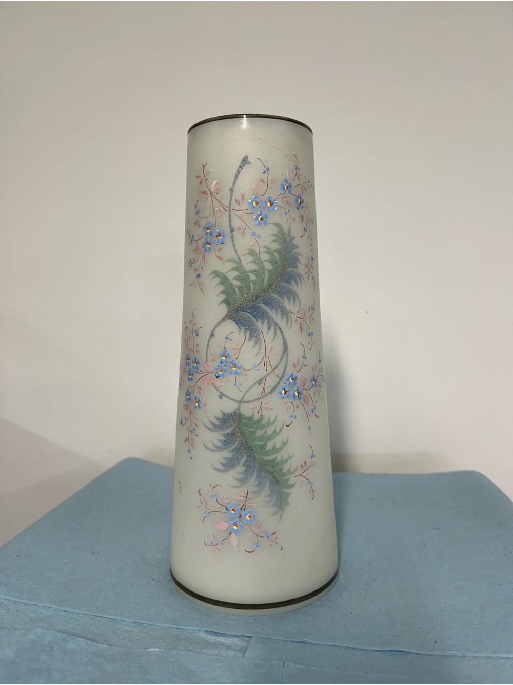 Vintage frosted vase